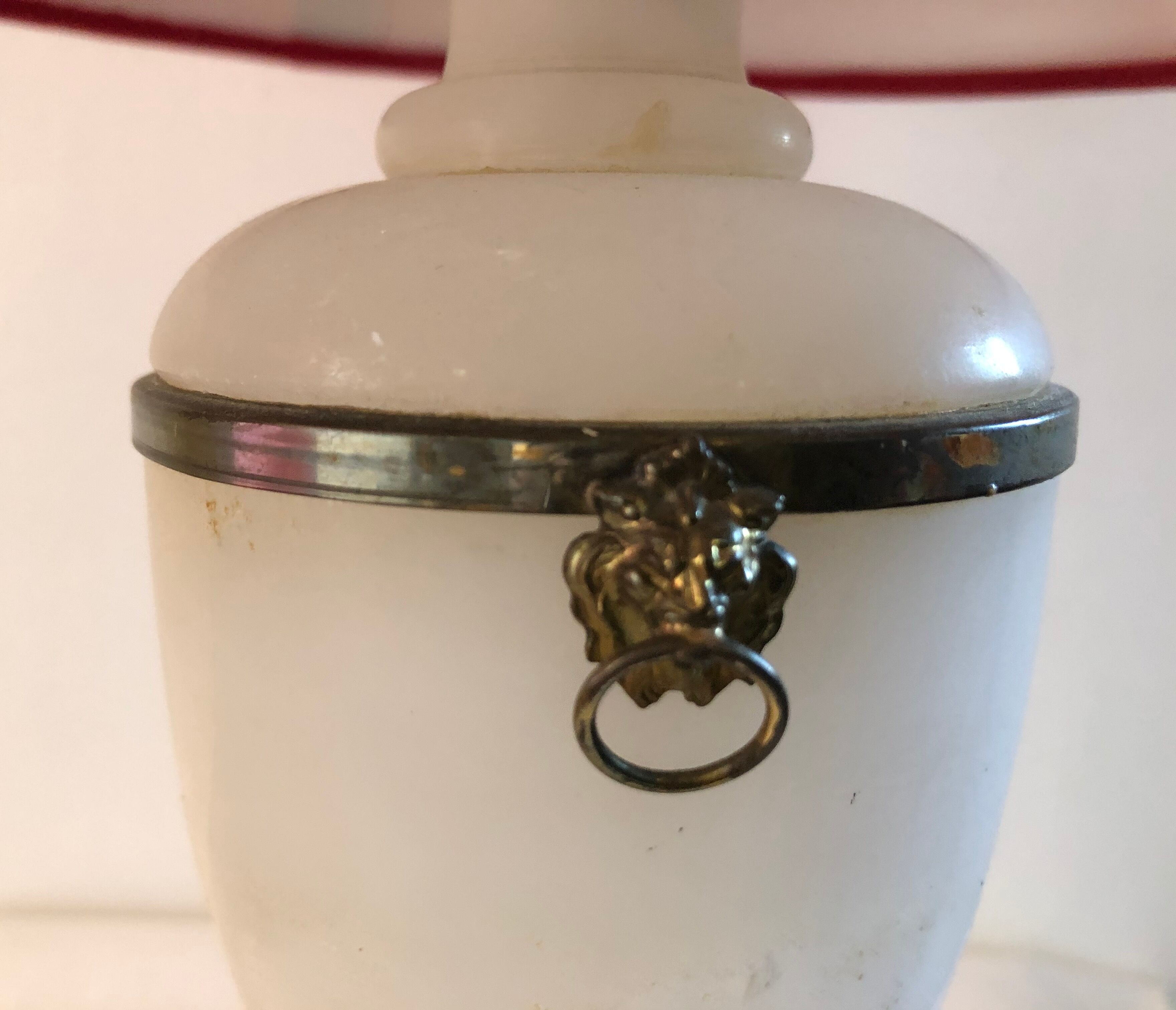 White marble lamp foot