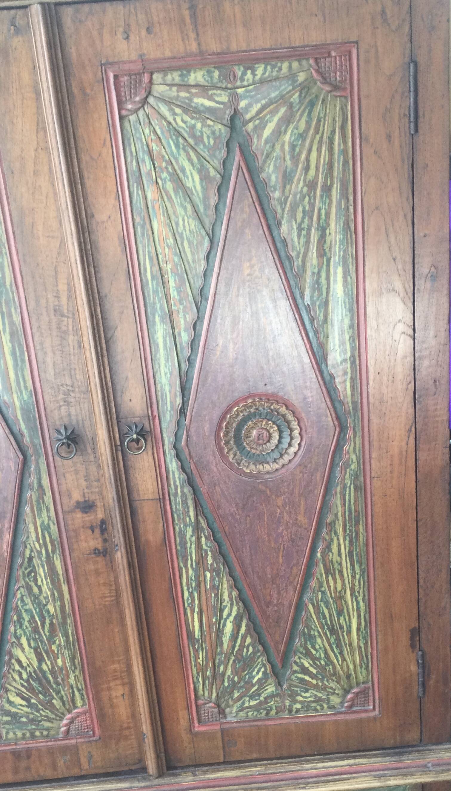 Solid teak wardrobe in Indonesian style, 1900s.