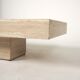 Vintage Italian coffee table in travertine, 1980s
