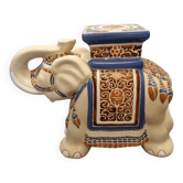 Vintage Ceramic Elephant Statue Plant Table From The 1970s