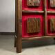 Cabinet de bar rétroéclairé brutaliste des années 70, en bois massif, style scandinave.