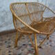 Vintage rattan bench 1960