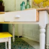 Bistro table feet turned
