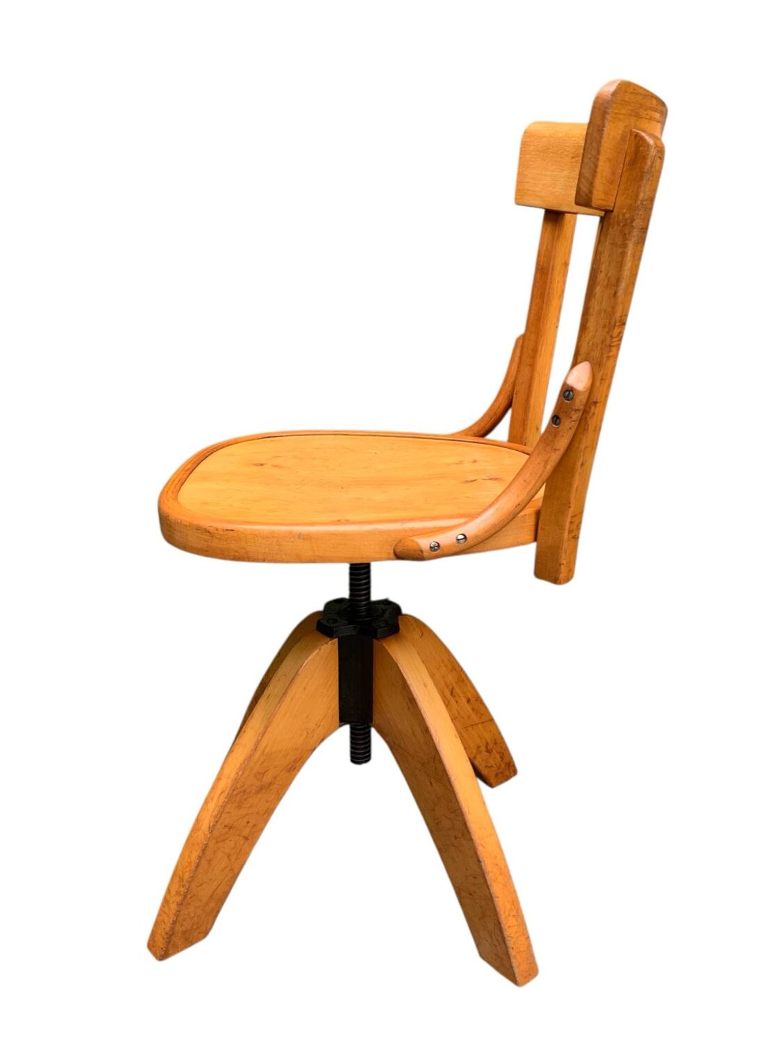 Pair of Baumann rotating screw chairs 1960