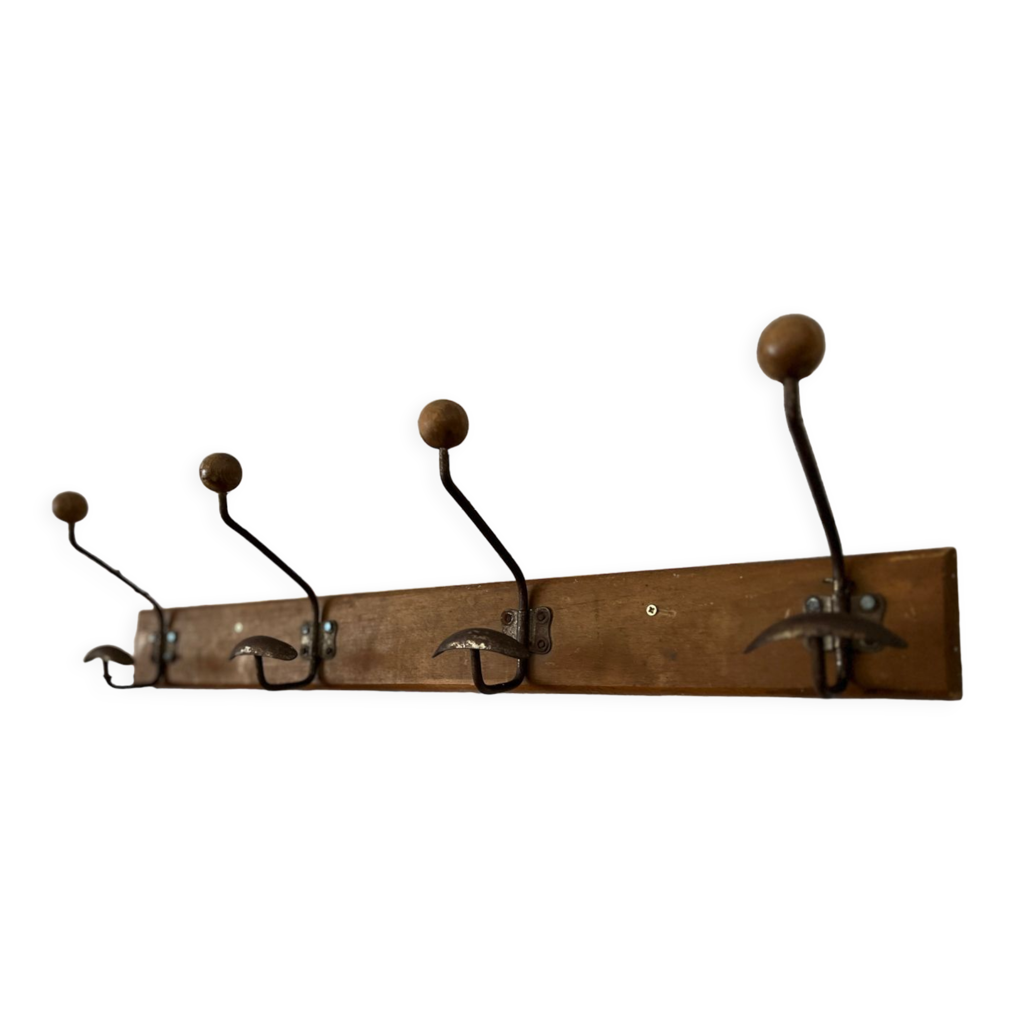 Old oak and metal hook