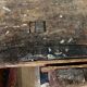 Old vintage wooden workbench
