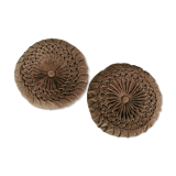Pleated velvet cushions