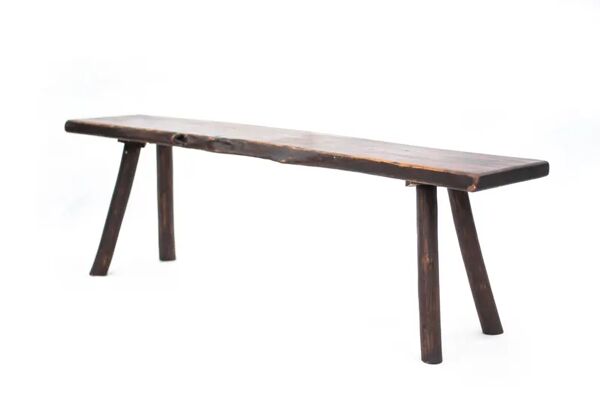 Banc bois brutaliste vintage, banc de ferme, hall d'entrée, décoration intérieur