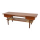 Mid-Century Teak & Rattan Coffee Table, Denmark, 1960s