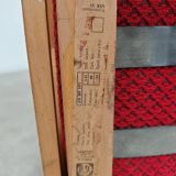 Pair of red Boomerang armchairs by Antonin Suman for Ton Bystrice Thonet