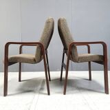 Lot de 8 chaises de salle à manger vintage en bois courbé - 1993