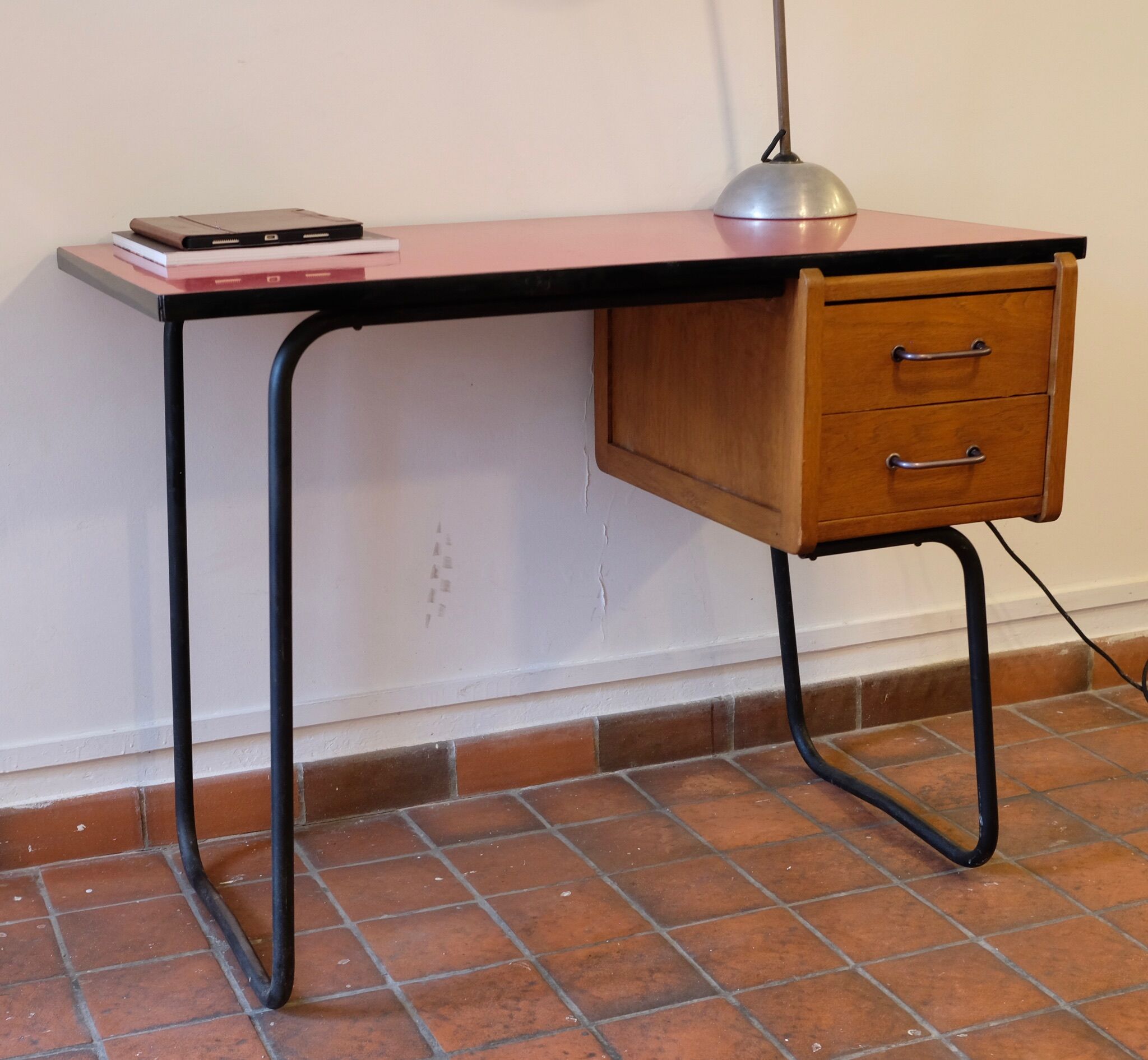 Vintage red formica desk