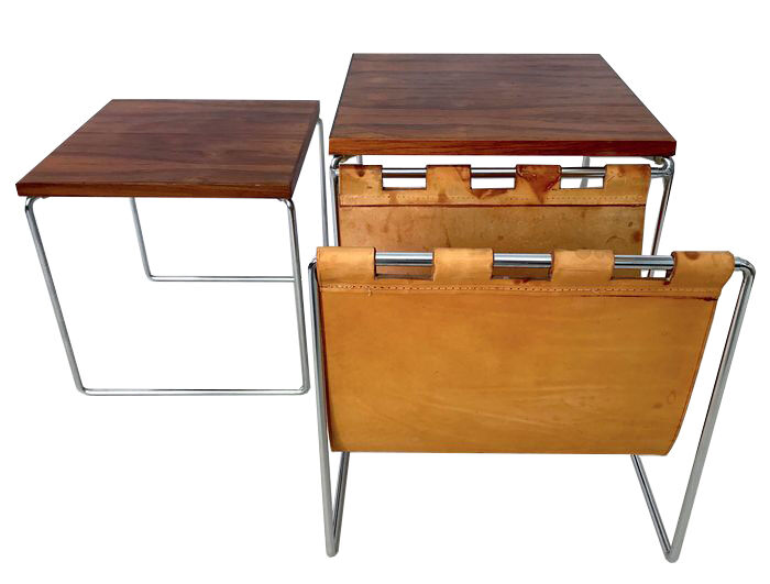 Nesting table magazine holders