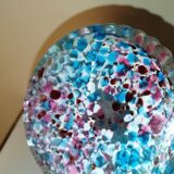 Clichy candle holder marbled blue rose white