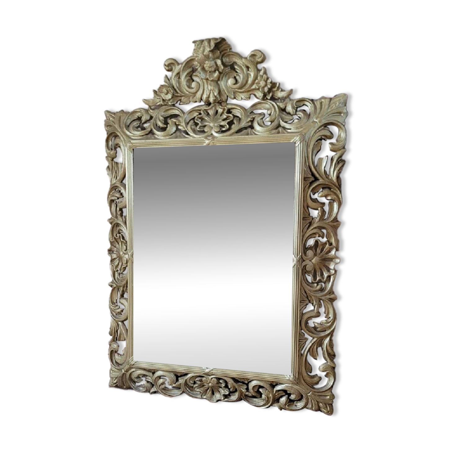Gilded wood mirror, late 19th century