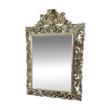 Gilded wood mirror, late 19th century
