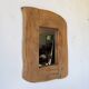 Brutalist organic mirror wood 1960s