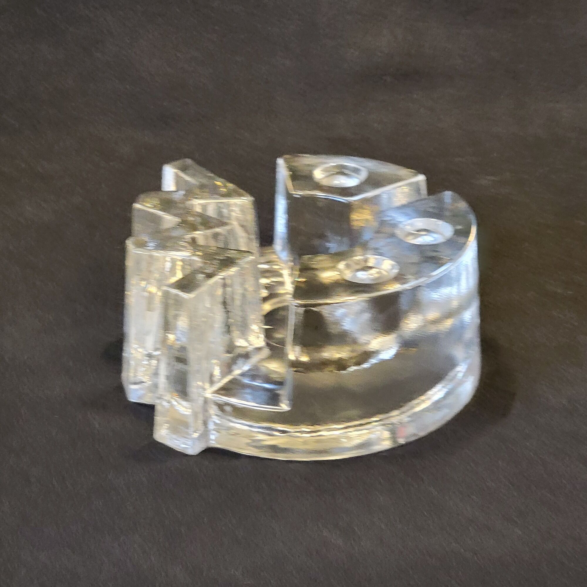 Warmer press paper photophore candle holder LA VIDA glass pressed design