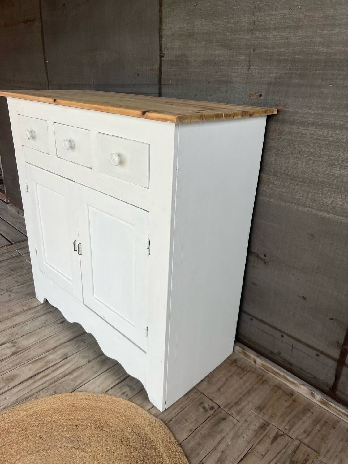Old white sideboard