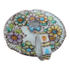 V.Pinto ceramic candle holder, Vietri. floral decor