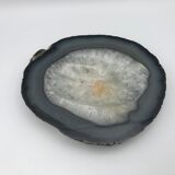 Cendrier empty pocket in brazil's bluish agathe geode
