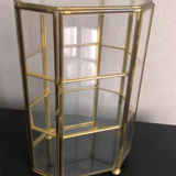 Glass and brass showcase