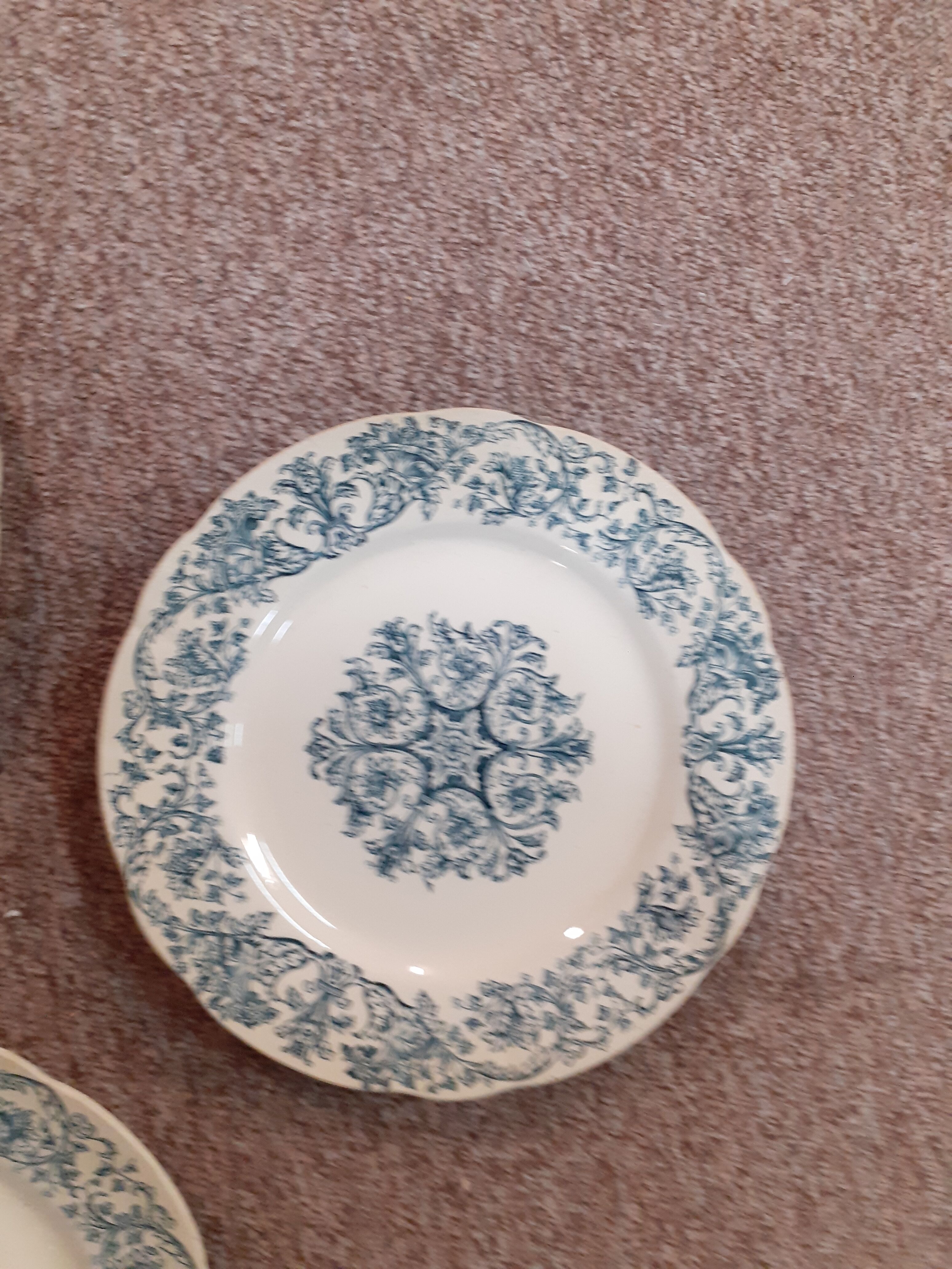 Lot de 6 assiettes Longchamp terre de fer