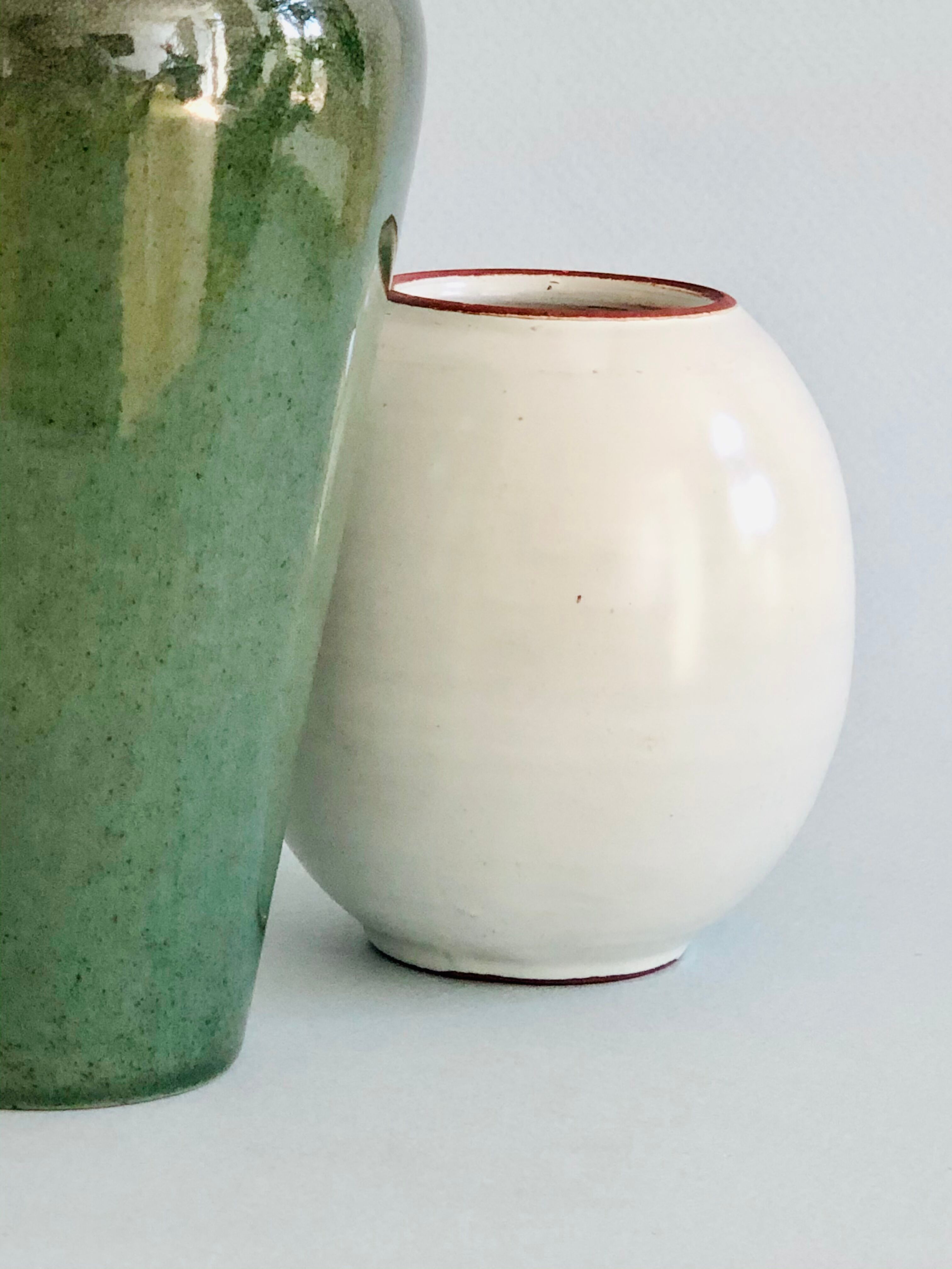 Duo of Dutch ceramic vases