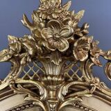 Miroir ovale en bois doré Napoléon III
