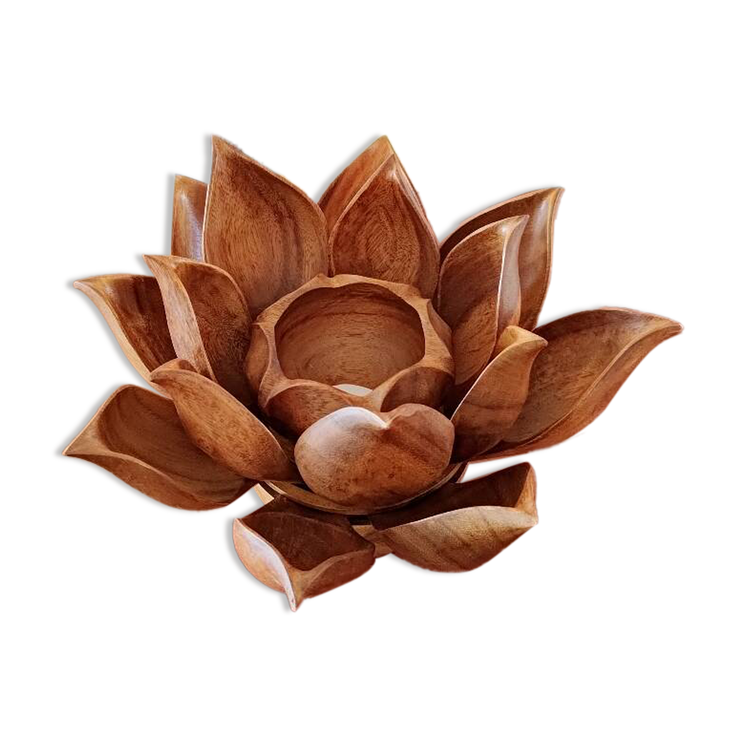 Wooden lotus servant