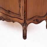 Walnut display case, France, around 1900.