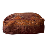 Vintage Berber pouf in handwoven wool