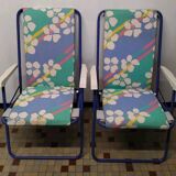 Pair of Vintage Lafuma Folding Camping Chairs
