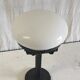 Art Deco table lamp in wrought iron and opaline - 1930s/40s