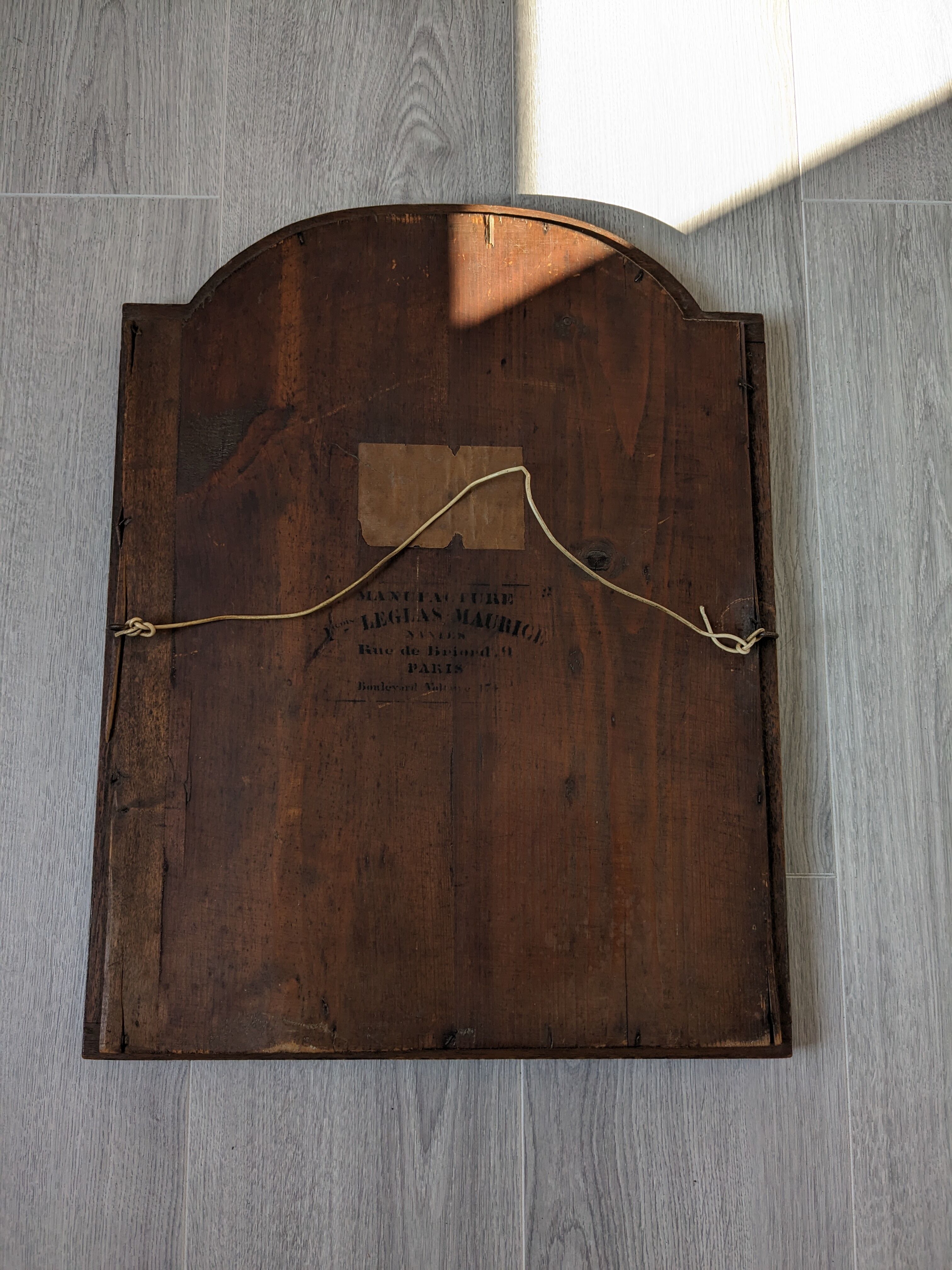 Art Deco mirror by Leglas-Maurice 53x41cm