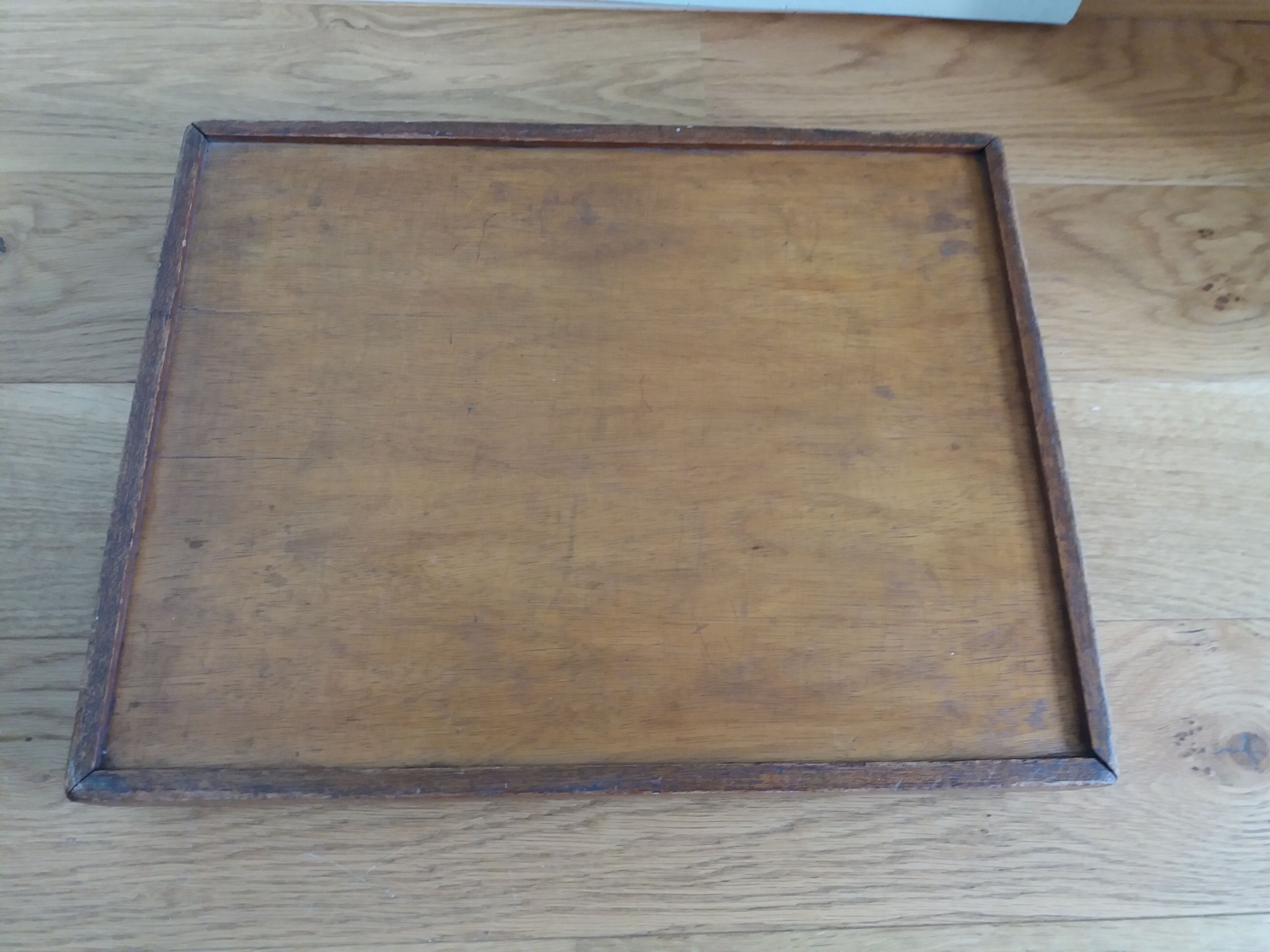 Rectangular wooden serving tray