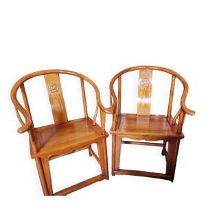2 fauteuils de dignitaire - chinois