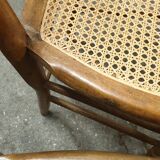 Pair of Louis Philippe walnut/Canage chairs