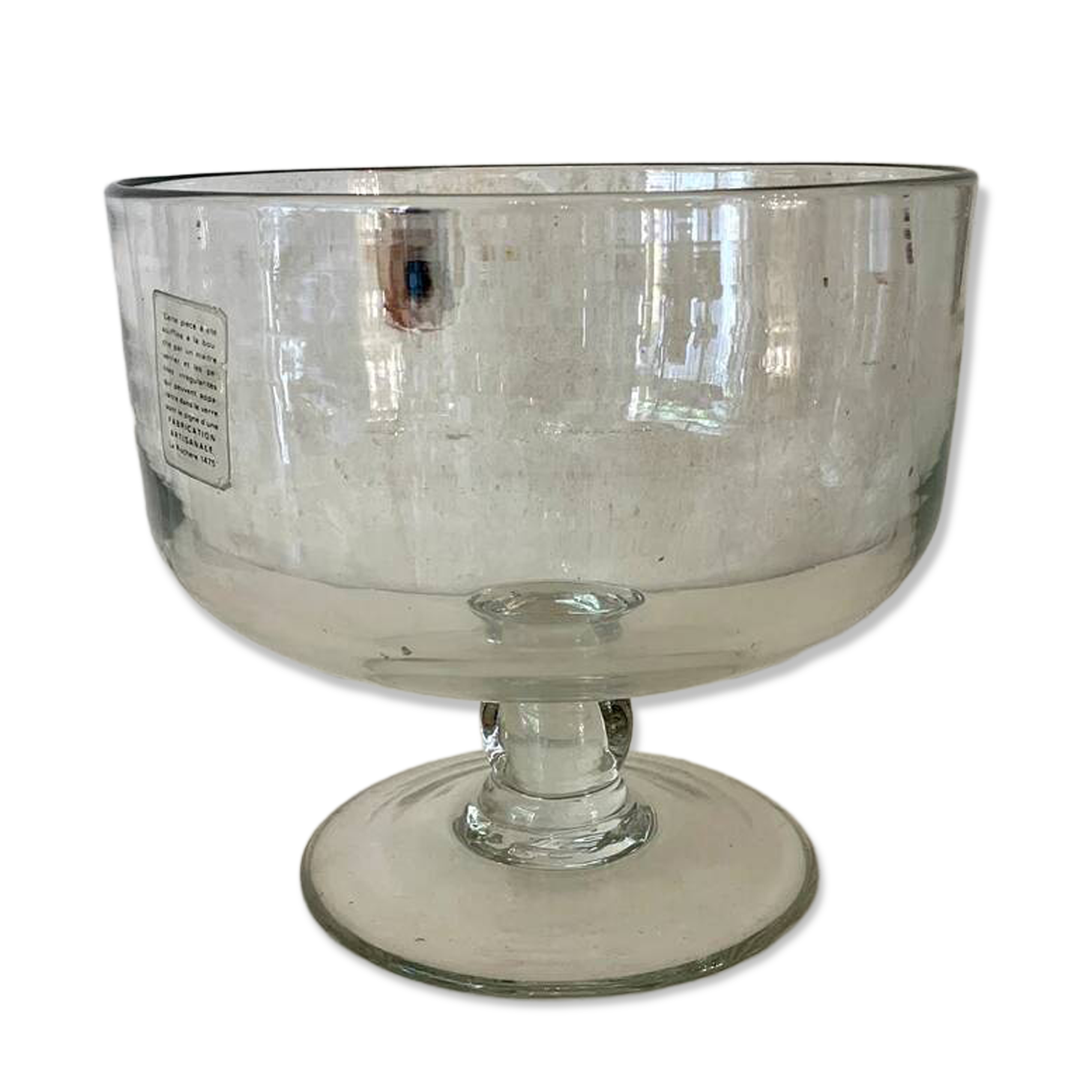 Large blown glass bowl from La Rochère