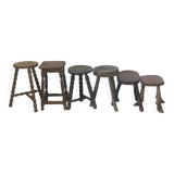 Set of 6 disparate stools