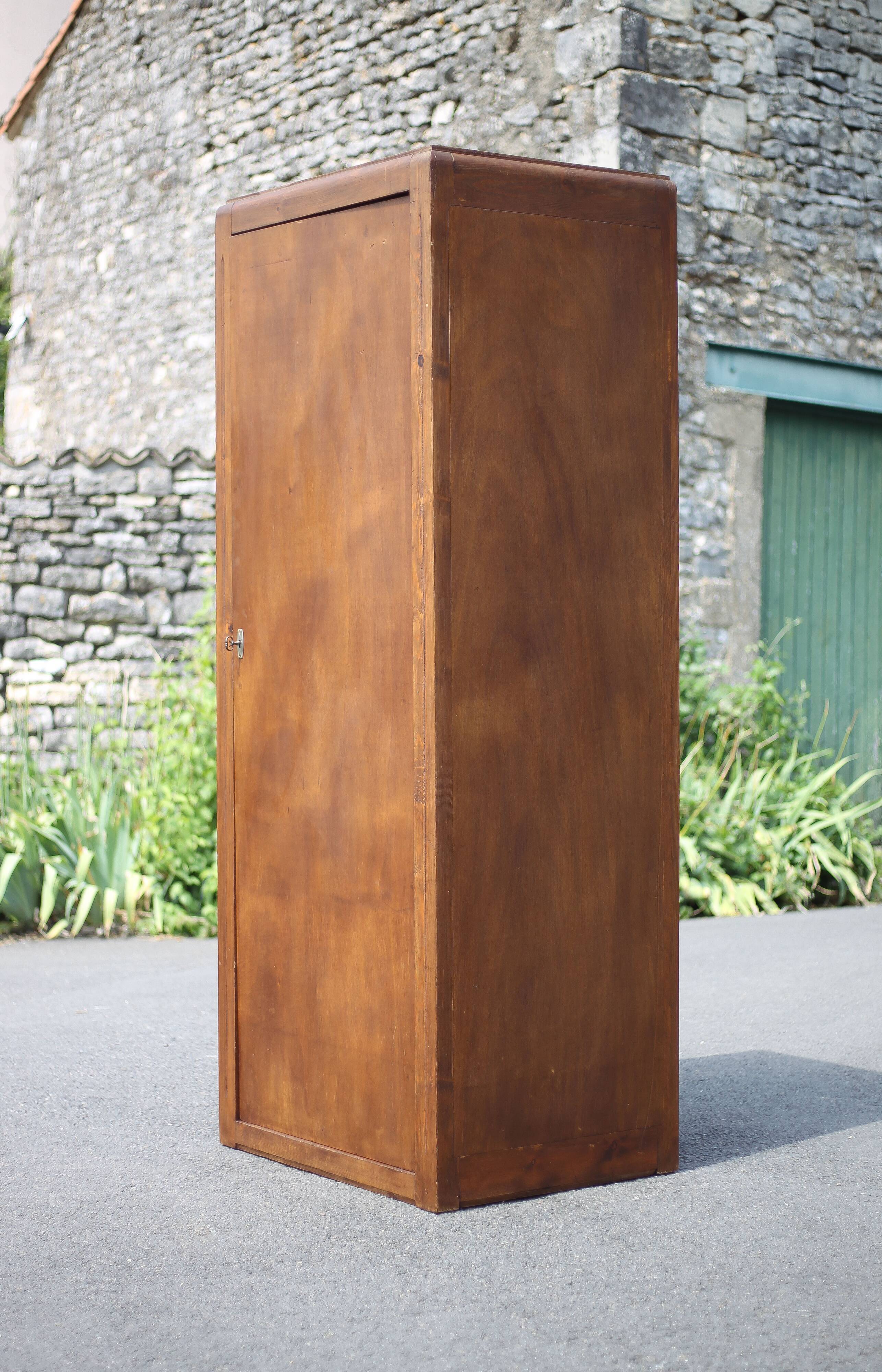 Art deco wooden cabinet, 1 door cabinet, storage unit