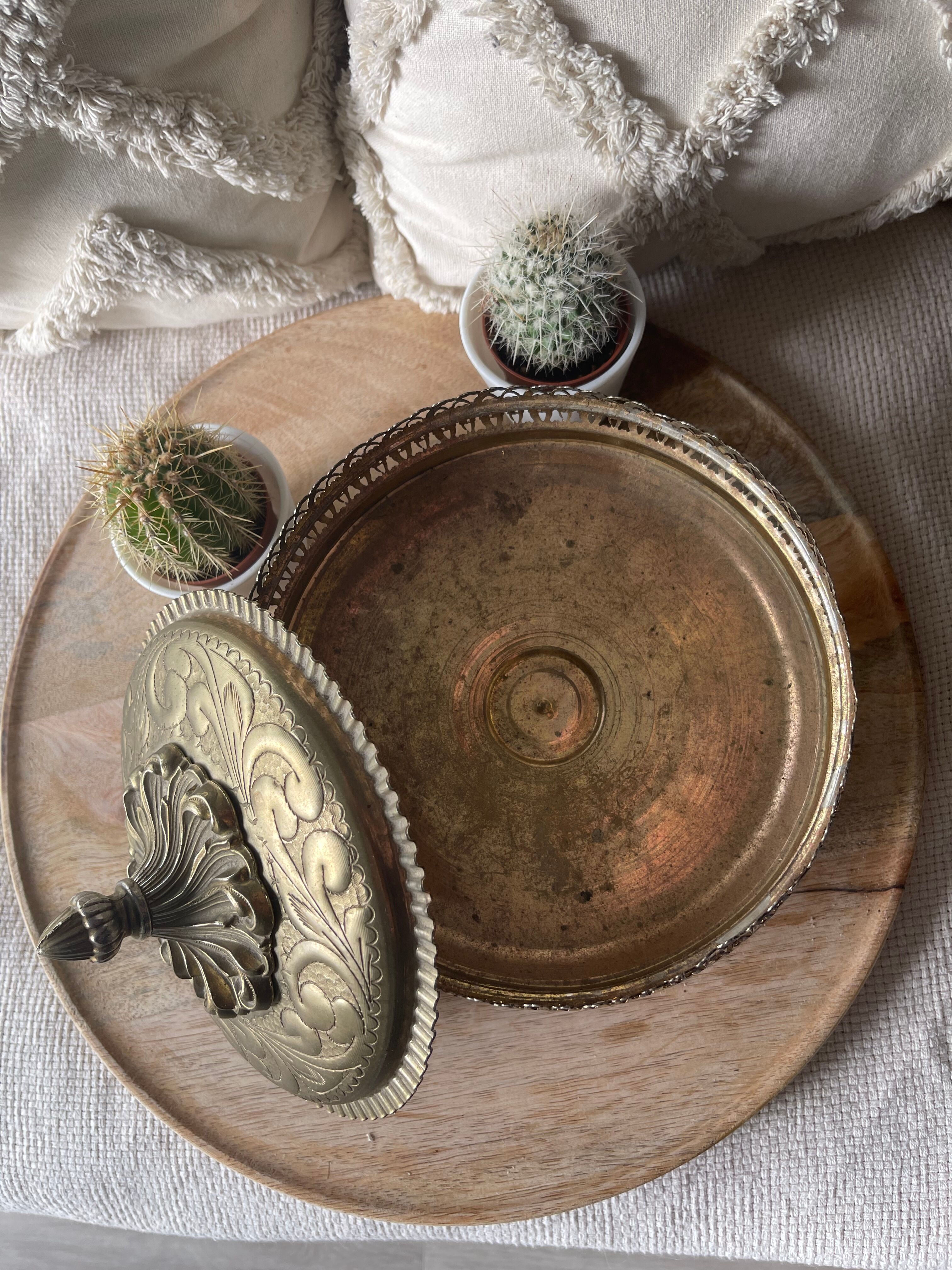 Old brass incense burner or brass can