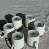 Set of 6 small espresso cups Germer Porcelain, made in Brazil.