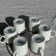 Set of 6 small espresso cups Germer Porcelain, made in Brazil.