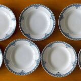 7 antique deep plates in Saint-Amand earthenware (Nord)