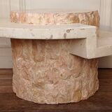 Magnussen Ponte, 1980 brutalist fossil stone coffee table