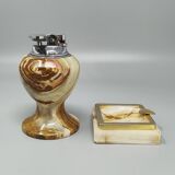 1960s Gorgeous Smoking Set in Onyx. Made in Italy