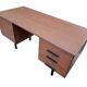 Modernist desk with double drawers in formica and metal, 1960.