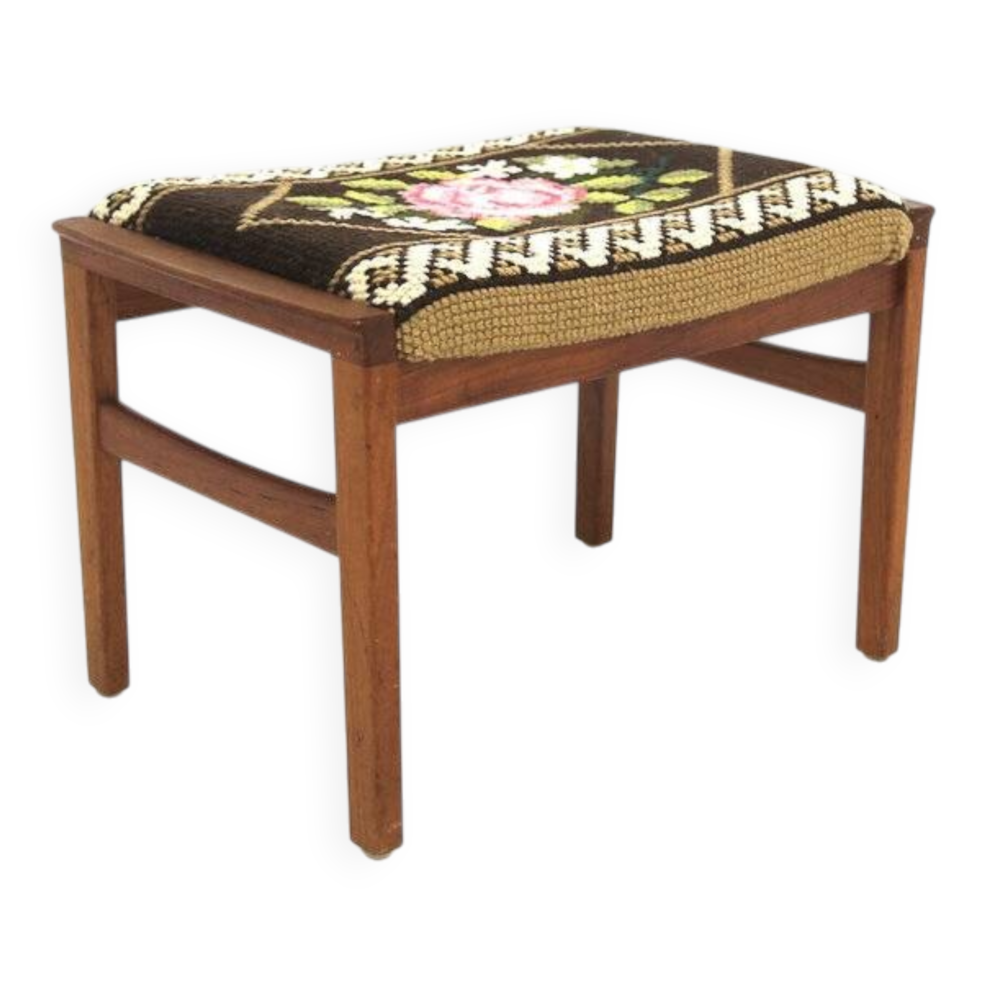 Scandinavian teak ottoman, Sweden, 1950