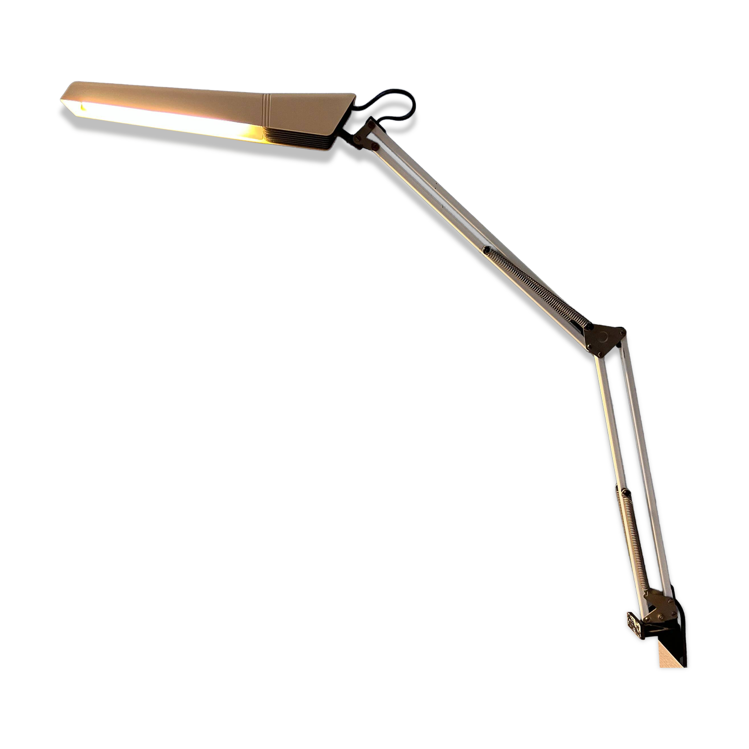 Lampe de bureau vintage avec mécanisme de pince